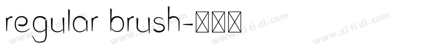 regular brush字体转换